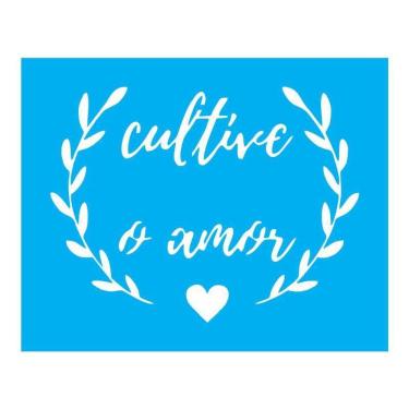 Imagem de Stencil Tamako Cultive O Amor - 20X25Cm - Ref B322