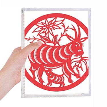 Imagem de Caderno de arte do zodíaco chinês, corte de papel, folha solta, recarregável, diário de papelaria