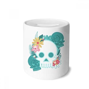 Imagem de DIYthinker Ilustrações de caveira mortos vivos do México caixa de dinheiro caixa de cerâmica porta-moedas presente de cofrinho