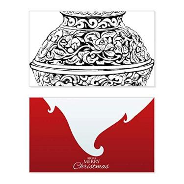 Imagem de Chinese Culture Qing Dynasty Vaso Line Holiday Holiday Merry Christmas Cartões de parabéns Mensagem de Natal