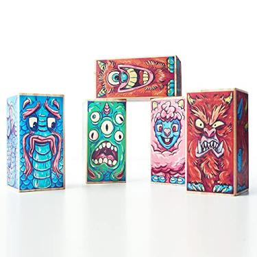 Imagem de Brinquedo Educativo Kit Sentimentos com Blocos de Madeira Maciça, Ulla Blocos