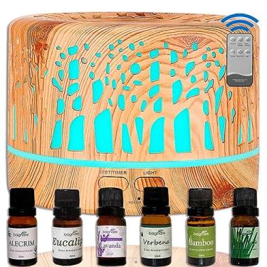 Imagem de Umidificador De Ar Ultrassônico Led Abajur Difusor Comforto Ar com 6 Essencias