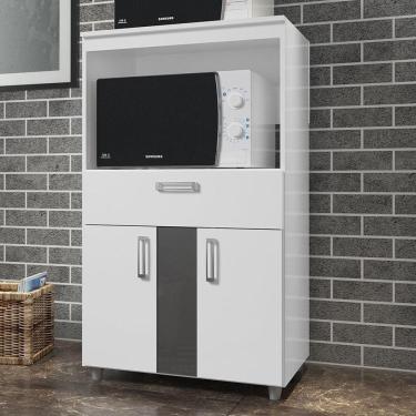 Imagem de Balcão para Forno 2 Portas 1 Gaveta Ultra Branco