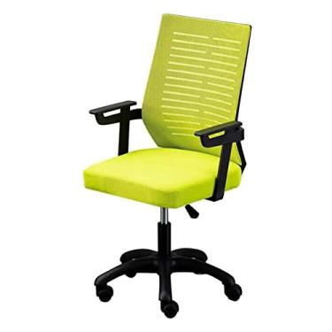 Imagem de Cadeira de escritório Cadeira de mesa Cadeira de computador Cadeira giratória Cadeira de escritório Assento de malha Cadeira traseira ergonômica Cadeira de jogos Cadeira de trabalho (cor: verde) Full
