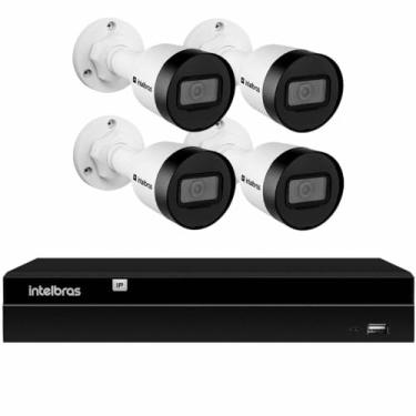 Imagem de Kit 4 Câmeras de Segurança Bullet Intelbras Full HD 1080p VIP 1230 B G4 + Gravador Digital de Vídeo NVR NVD 1404-4 Canais + APP (Sem HD)