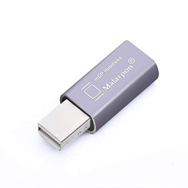 Imagem de Malarpon Mini emulador de exibição fantasma sem cabeça DispalyPort com luz azul para PC 4K Mini DP fictício (serve Headless 1080@60Hz-3840x2160@17Hz) 1P