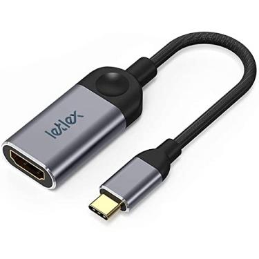 Imagem de Adaptador 4K @ 30Hz USB C para HDMI, porta de exibição para adaptador HDMI com revestimento de alumínio e cabo trançado, conversor HDMI tipo C para HDMI, adaptador HDMI para usb c, conversor HDMI para