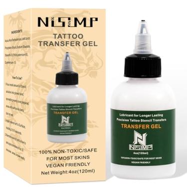 Imagem de NISIMP Gel de transferência de tatuagem, 120 ml, creme de transferência de tatuagem de longa duração e estêncil de transferência rápida para tatuador