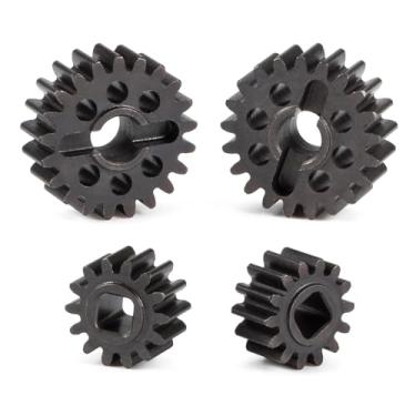 Imagem de HooCrawler Heat Treated Steel 15T/20T 14T/21T 12T/23T Portal Gear Set Overdrive Gears for Axial 1/10 Capra F9 SCX10 III AR45 Portal Axle (15T 20T)