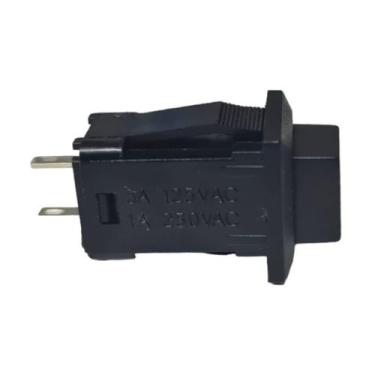Imagem de Interruptor Pulso PUSH momentâneo S/Trava Quadrado Preto - 147 ADAPTAC