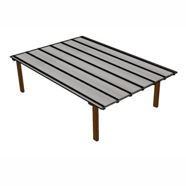 Imagem de Kit Policarbonato Branco Refletivo 6mm 4,00m x 6,00m - Perfis Naturais