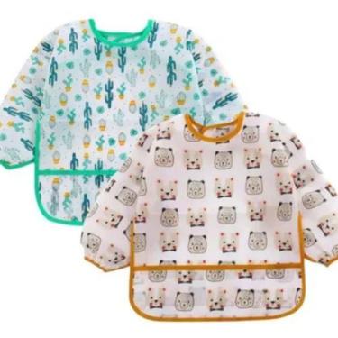 Imagem de Babador Manga Longa Blw Kit 2unds - Cactus E Urso - Baby