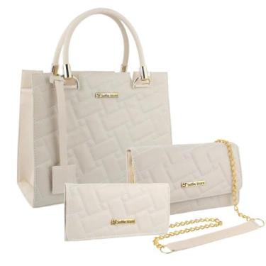 Imagem de Bolsa Feminina Transversal Moda + Bolsa Flap + Carteira - Selfie Store