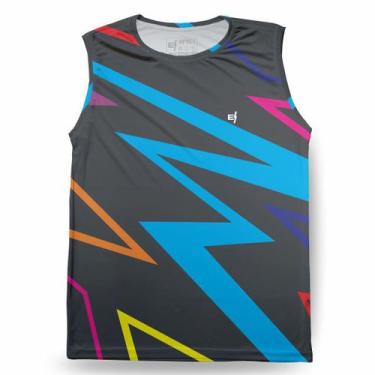 Imagem de Regata Camiseta Cavada Masculina Academia Dry Fitness Protecao UV Seca