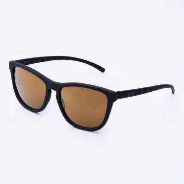 Imagem de Óculos de Sol HUPI Paso Preto Fosco Lente Dourado, Preto
