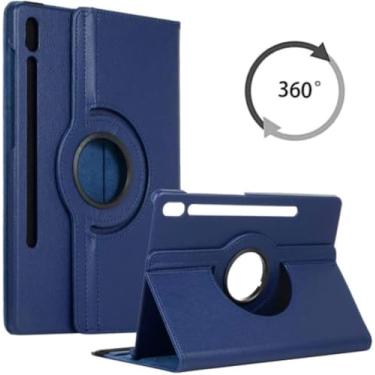 Imagem de Capa Protetora Giratória 360 para Tablet Samsung Galaxy Tab S9 Ultra 14.6 polegadas (Azul Marinho)