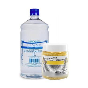 Imagem de  Kit Banheira 1L Espuma Banho E Sais de Banho Camomila 900gr - Embalev