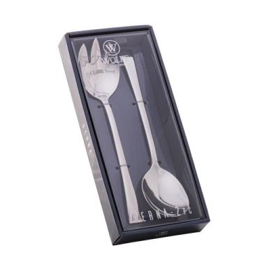 Imagem de Conjunto 2pç Colher e Garfo para salada de aço inox Berna Wolff - 7169