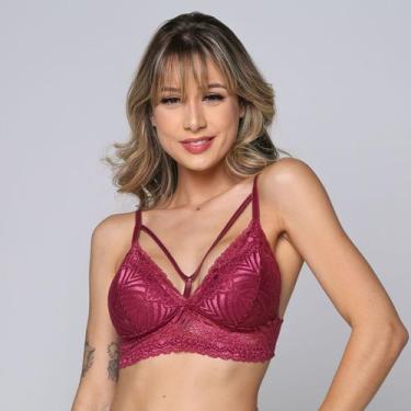 Imagem de Sutiã Strappy em Microfibra Rendado com Bojo Lingerie - Bella Fiore Mo