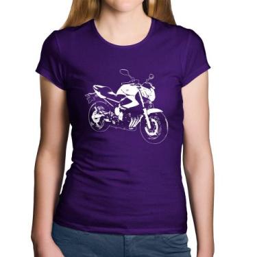 Imagem de Baby Look Algodão Moto XJ6 N Art - Foca na Moda, Roxo, GGG