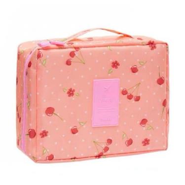 Imagem de Necessaire Para Maquiagem Estampada Com divisórias Y3926 - Gekk, Rosa 