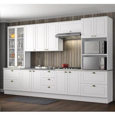 Imagem de Cozinha Completa 06 Peças com Cristaleira Americana Henn, Branco HP