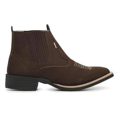 Imagem de Bota Texana Montaria Botina Country Macia Confortavel - F1000, Nobuck 