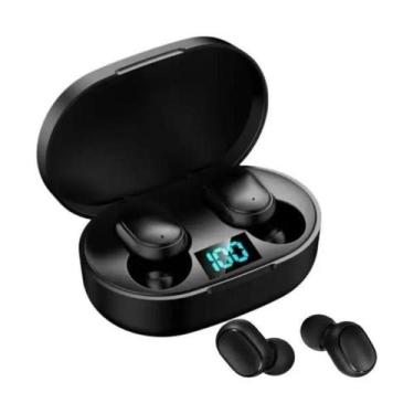 Imagem de Fone de Ouvido TWS E6s Preto Sem Fio Bluetooth 5.0 Com Visor Wireless 