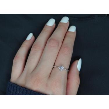 Imagem de Anel Solitário Prata 925 Girassol  - Prata de lei (925), 18