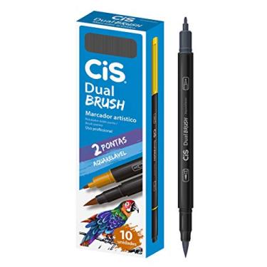 Imagem de Marcador Artístico Aquarelável Dual Brush, CIS, Cinza 11C, Caixa com 10 unidades