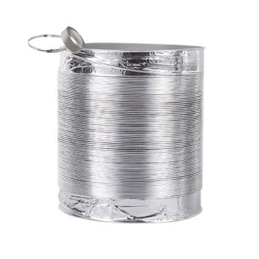 Imagem de Mangueira de ventilação flexível de alumínio para secadora, duto à prova de som para secadora, barracas de cultivo, diâmetro de 80-200 mm, 1,5 a 5 m, não isolado (150 mm e 4 m)