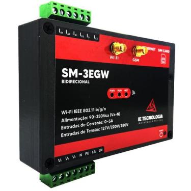 Imagem de Kit Medidor De Energia Trifásico SM-3EGW + TC Bipartido 800A - ietecno
