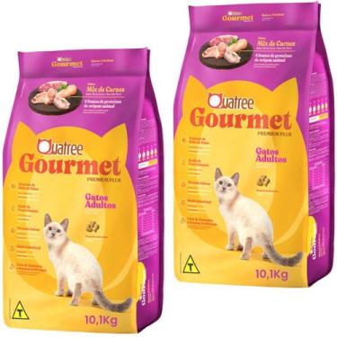 Imagem de Combo 2 Quatree Gourmet Gatos Adultos Mix de Carnes - 10,1Kg