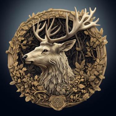 Imagem de Puzzle de madeira KAAYEE Deer 3D Vision Effect 295 peças