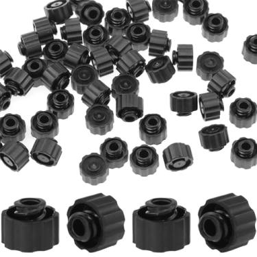 Imagem de zutisay Tampas Luer Lock Sem Agulha, Ponta De Seringa Com Fácil Aderência Para Cola, Tinta, Artesanato E Produção Industrial (Preto) 60 Unidades