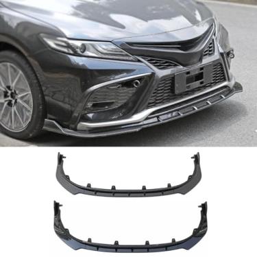 Imagem de Lábio do para-choque dianteiro do carro compatível com Camry Sport 2021-2023 divisor dianteiro difusor spoiler body kit acessórios para carro (preto fosco)