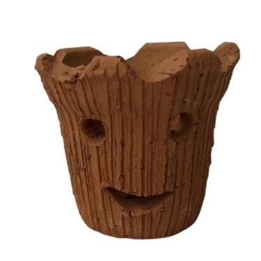 Imagem de Cachepot Baby Groot Vaso de Cerâmica Barro para Suculenta PP DEC139 - 