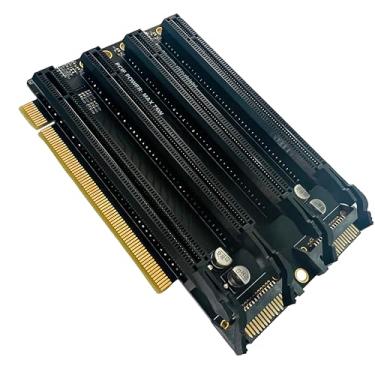 Imagem de Sintech Placa de expansão PCI-e 3.0 16X para 4 portas PCIe 4X/16X, bifurcação PCIe x16 para x4x4x4x4 placa dividida com porta de alimentação SATA