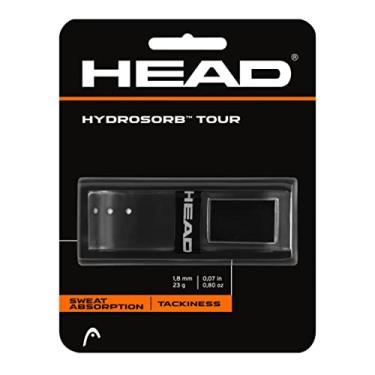 Imagem de HEAD Hydrosorb Tour Raquete de tênis de substituição - Fita aderente para cabo de raquete - Preto