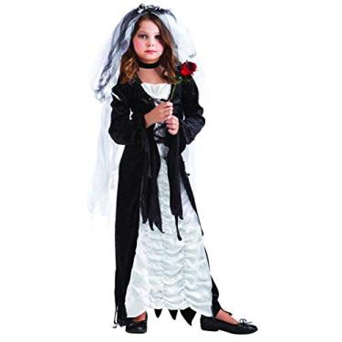 Imagem de Fantasia Infantil Noiva das Trevas Halloween FX (Pequena)