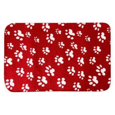 Imagem de Cobertor para Cães em Algodão 100x70cm Carrefour, Vermelho com Branco