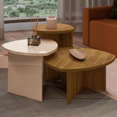 Imagem de Mesa Centro Delta Pinho/Off White - Artely Móveis