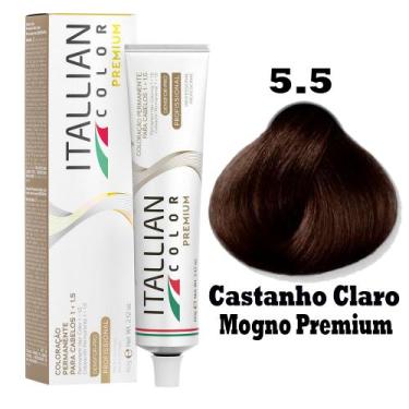 Imagem de Coloração Itallian Color 60g Castanho Claro Mogno Premium 5.5