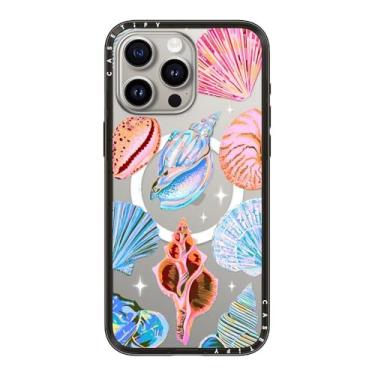 Imagem de CASETiFY Capa compacta Magsafe para iPhone 15 Pro Max [leve/slim fit/compatível com Magsafe] - Concha - Preto transparente