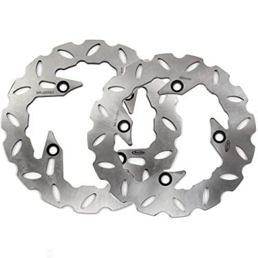 Imagem de Arashi Discos de freio dianteiros traseiros rotores para Honda Jazz 250 2001-2004, acessórios de motocicleta prata