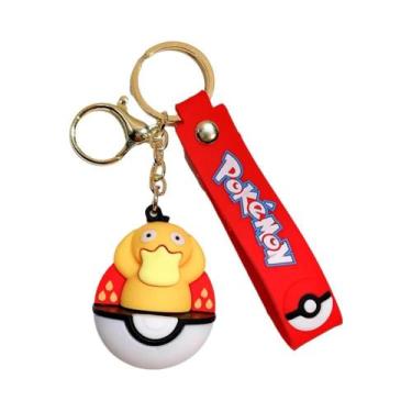 Imagem de Pikachu Charmander Psyduck Pokemon Chaveiro Anime Action Figure Kawaii