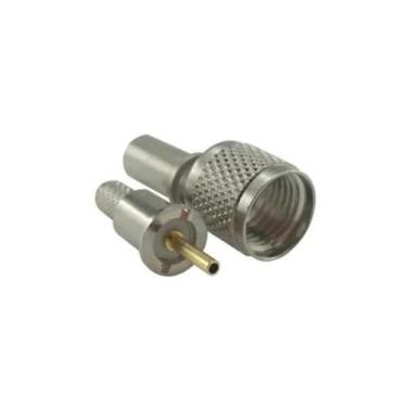 Imagem de Conector Mini Motorola Uhf Macho Reto Crimpagem Pino Fixo Rg58 - USIVA