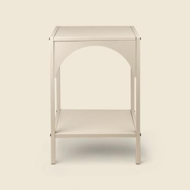 Imagem de Mesa Lateral Arcos Metal Bege - A\CASA
