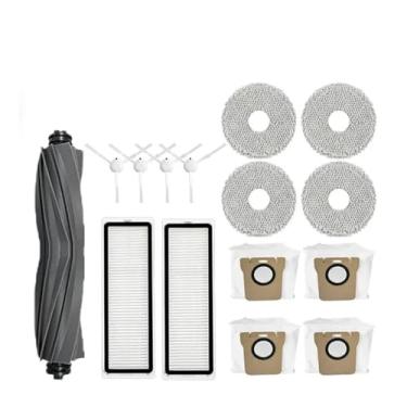 Imagem de Compatible With XMI Robot Vacuum X10+ X10 Plus B101GL Spare Parts Accessories Main Side Brush Hepa Filter Dust Bag Rag Mop Stand Dust Box(Dark Grey)