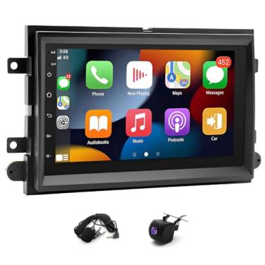 Imagem de Rádio estéreo automotivo 2+64G Android 13 de navegação GPS para Ford F150/250 2004-2014 sem fio CarPlay Android Auto 17.8 cm com Bluetooth WiFi FM/RDS SWC + câmera reserva AHD